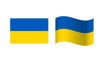 rechthoek en Golf Oekraïne vlag illustratie vector