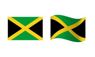 rechthoek en Golf Jamaica vlag illustratie vector