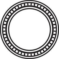 vector zwart monochroom ronde ornament van oude Griekenland. klassiek patroon kader grens Romeins rijk