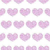 schitteren hart naadloos patroon. roze goud schitteren harten. . glimmend pastel achtergrond. vector illustratie.