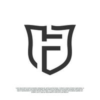 logo ontwerp eerste brief met schild voor bedrijf creatief concept premie vector