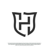 logo ontwerp eerste brief met schild voor bedrijf creatief concept premie vector