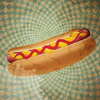 realistische hotdog vectorillustratie vector