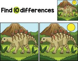 hesperosaurus dinosaurus vind de verschillen vector