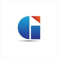 g brief creatief logo ontwerp vector