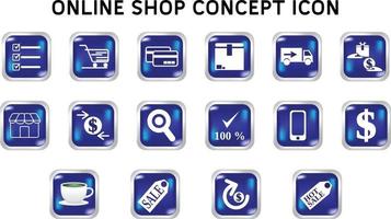 moderne online winkel icoon vector