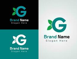 brief g minimaal logo ontwerp verzameling vector