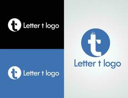 brief t logo ontwerp vector