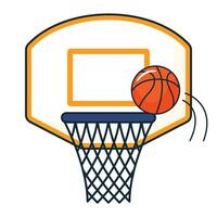 vector basketbal hoepel sport mand vector illustratie