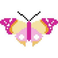 vlinder tekenfilm icoon in pixel stijl vector