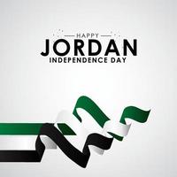 gelukkige onafhankelijkheidsdag ontwerpachtergrond van Jordanië vector