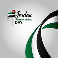 Jordan onafhankelijkheidsdag ontwerp achtergrond vector