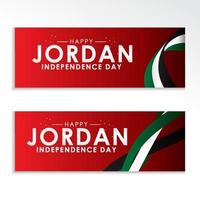 gelukkige onafhankelijkheidsdag ontwerpachtergrond van Jordanië vector