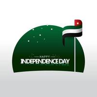 gelukkige onafhankelijkheidsdag ontwerpachtergrond van Jordanië vector