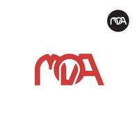 brief moa monogram logo ontwerp vector