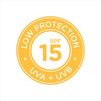 UV, bescherming tegen de zon, lage SPF 15 vector