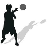 basketbal, zwart silhouet van een atleet basketbal speler met een bal vector