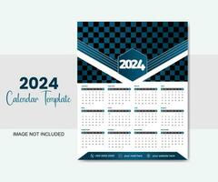 vector 2024 kalender ontwerp sjabloon voor gelukkig nieuw jaar