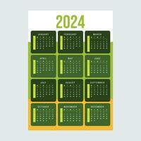 2024 kalender bewerkbare vector