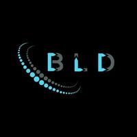 bld brief logo creatief ontwerp. bld uniek ontwerp. vector