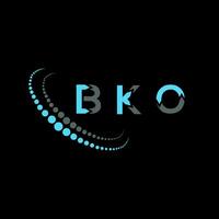 bko brief logo creatief ontwerp. bko uniek ontwerp. vector