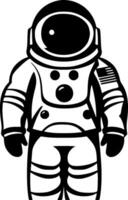 astronaut - minimalistische en vlak logo - vector illustratie