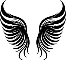 engel Vleugels, minimalistische en gemakkelijk silhouet - vector illustratie