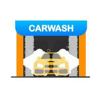 abstract infographic met carwash vlak illustratie. hoog druk wasmachine. vector banier