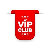 vip club rood lint voor web. vector voorraad illustratie.