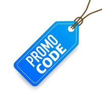 promo code blauw prijs label. blauw label. vector illustratie.