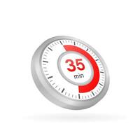 de 35 minuten, stopwatch vector icoon. stopwatch icoon in vlak stijl Aan een wit achtergrond. vector voorraad illustratie.