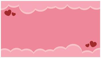Valentijnsdag dag achtergrond met harten en wolken. vector illustratie. ontwerp elementen dat zijn romantisch en vol van liefde, uitdrukkingen van genegenheid voor groet kaarten