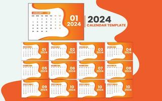 creatief en gemakkelijk kalender sjabloon ontwerp. vector