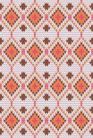 naadloos gebreid kleding stof patroon. roze, bruin, wit, geel patroon. vector illustratie.