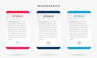 modern bedrijf infographic sjabloon met 3 opties of stappen pictogrammen. vector