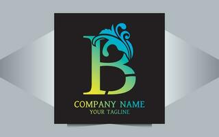 luxe b brieven logo ornament stijl vector