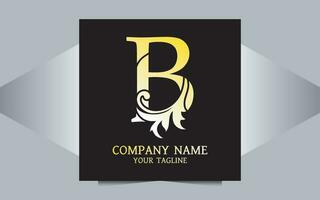 luxe b brieven logo vector ontwerp