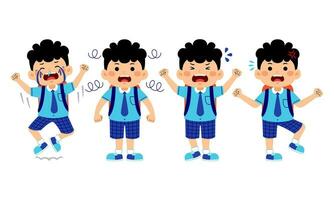 leerling met school- uniform vector illustratie