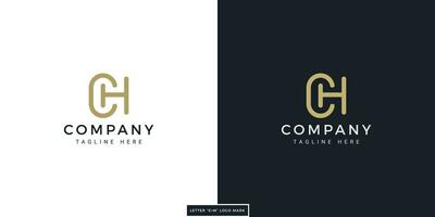 ch brief logo ontwerp. modern en minimaal hc brieven icoon vector