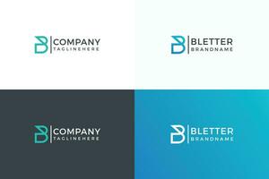 b brief logo ontwerp vector sjabloon