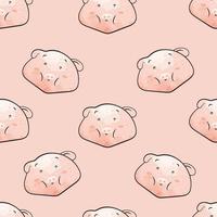 grappig dierlijk varken tekenfilm, naadloos patroon vector