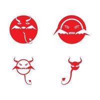 duivel hoorn vector pictogram illustratie