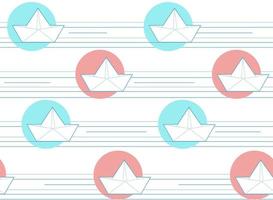origami papieren boten of schepenpatroon. vector