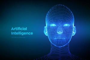 ai. kunstmatige intelligentie-concept. ai digitale hersenen. vector