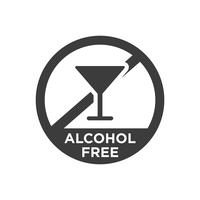 Alcoholvrij pictogram. vector