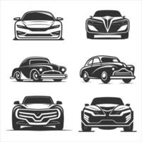 vector pictogrammen van auto's. fantastisch silhouetten van auto's illustraties geïsoleerd Aan wit achtergrond