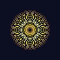 cirkelvormig patroon in de vorm van mandala met bloem vector