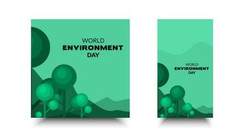 wereld milieu dag. vector ontwerp voor milieu duurzaamheid onderwijs voor spandoeken, achtergronden, affiches, sociaal media