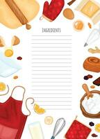 recept boek met blanco Pagina's. vector