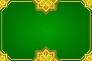 meetkundig groen goud Islamitisch banier achtergrond vector